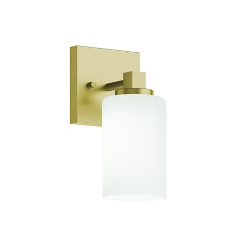 Afx Leo 1-Light Sconce, Clear Glass Shade, Light Antique Brass Finish LEOS0509MBLB